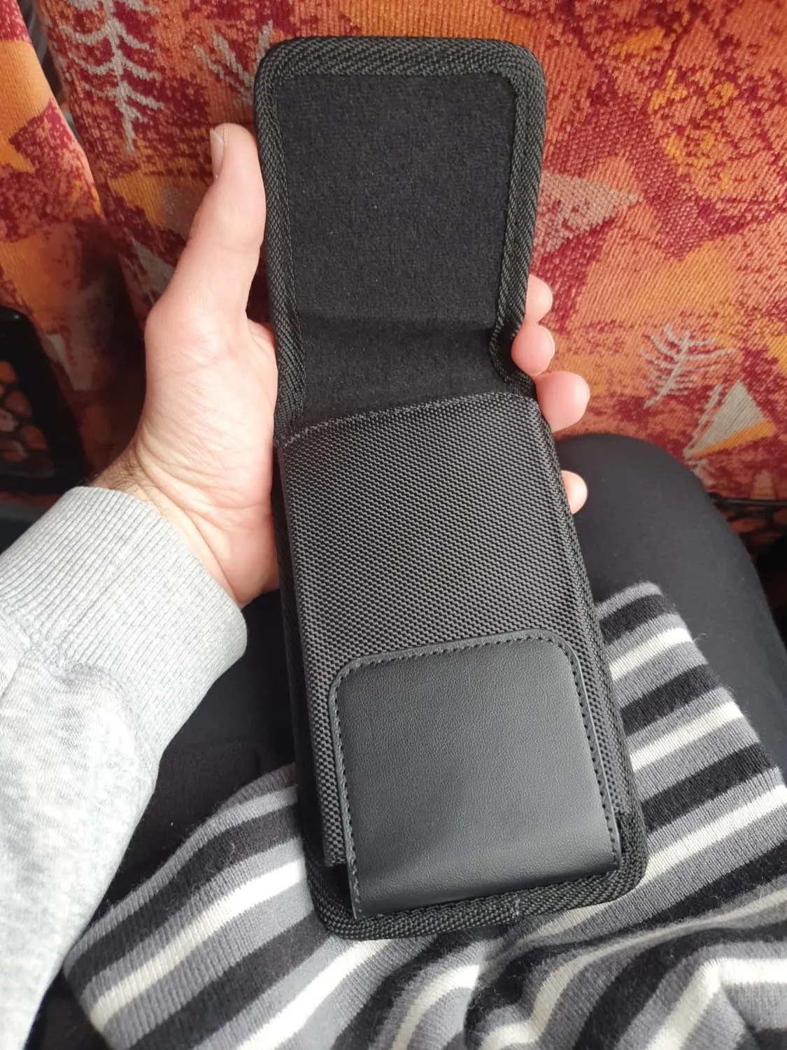 MoKo Fondina Cellulare Nylon nera 6,7 pollici cintura