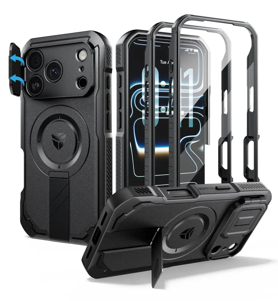 Dexnor iPhone 18 Pro cover rugged nera anturto