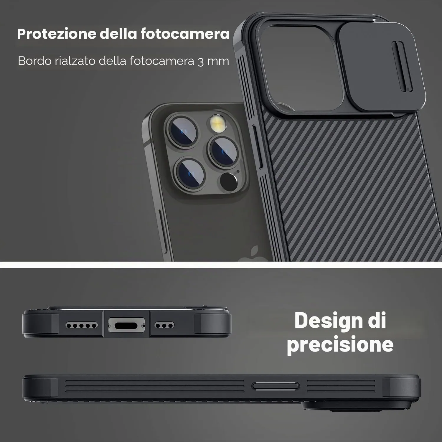 CloudValley Custodia iPhone 13 Pro Copri Fotocamera 6,1"