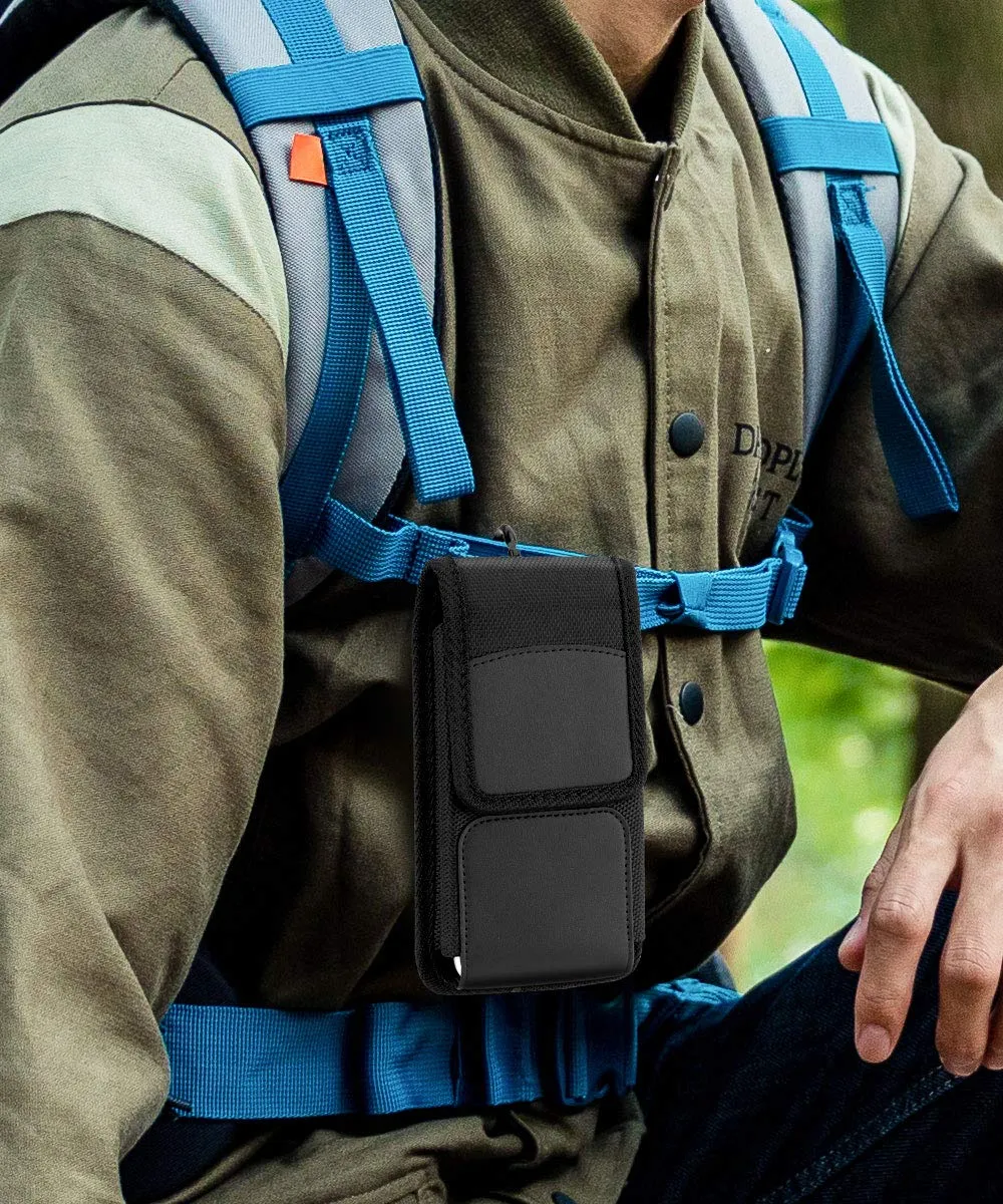 MoKo Fondina Cellulare Nylon nera 6,7 pollici cintura