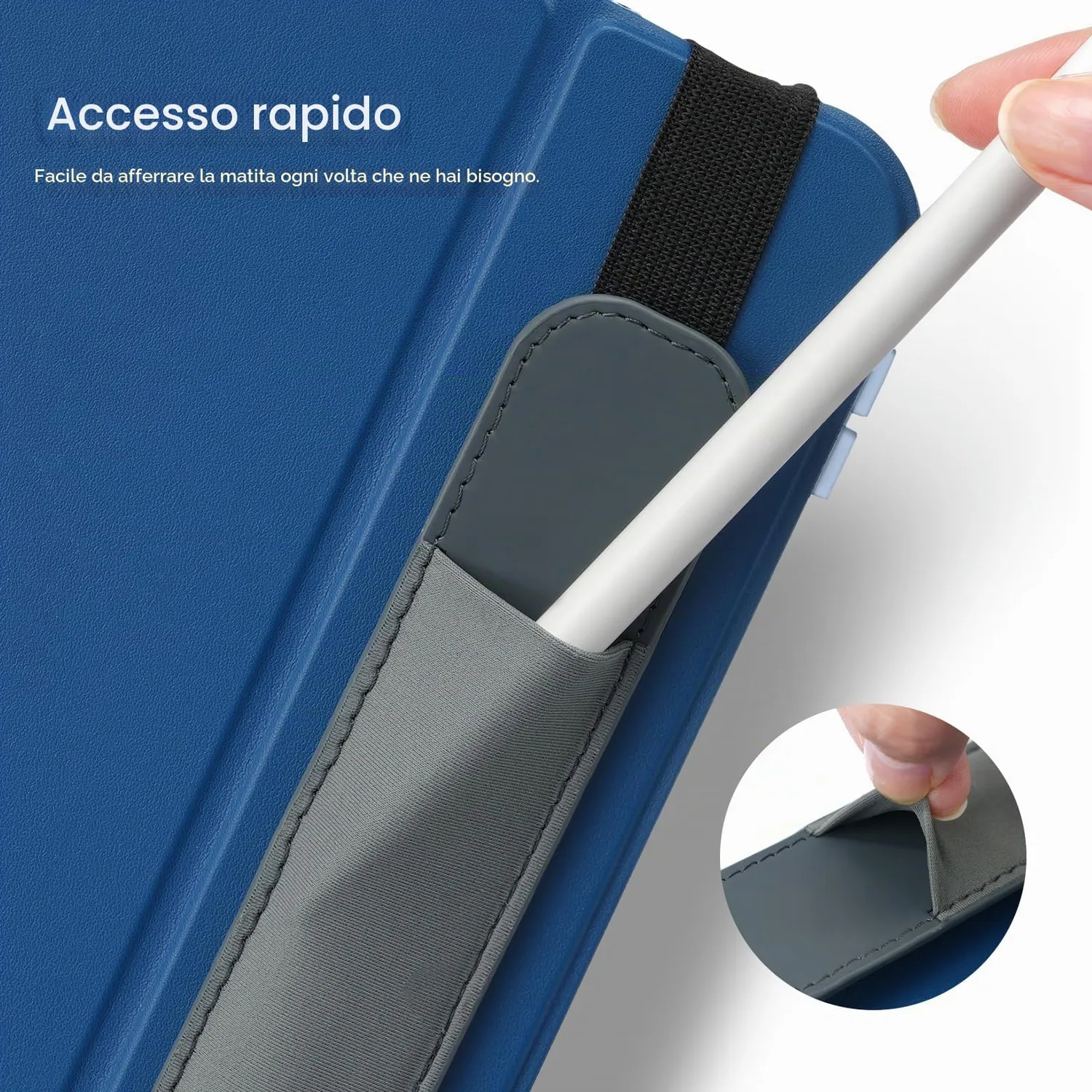 MoKo Apple Pencil custodia porta penna grigio scuro