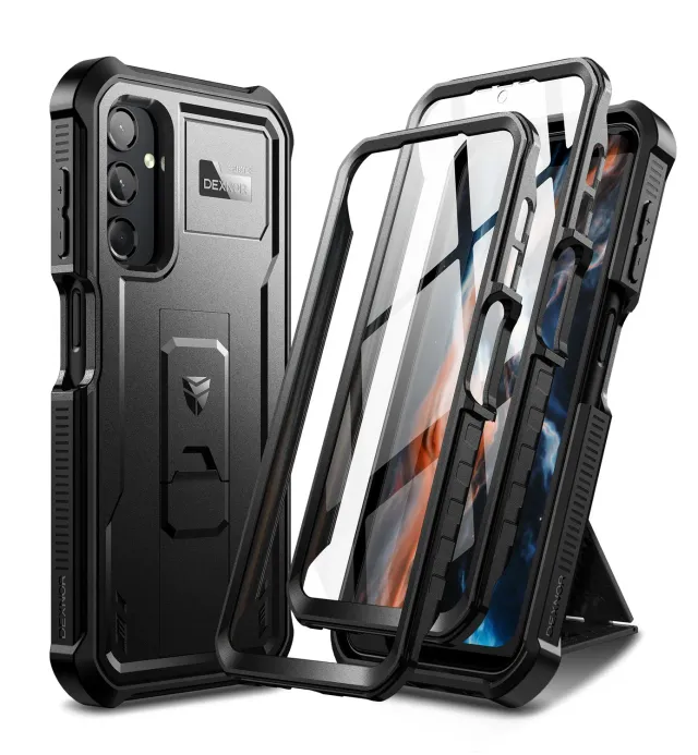 Dexnor Galaxy A25 A24 custodia rugged nera antishock
