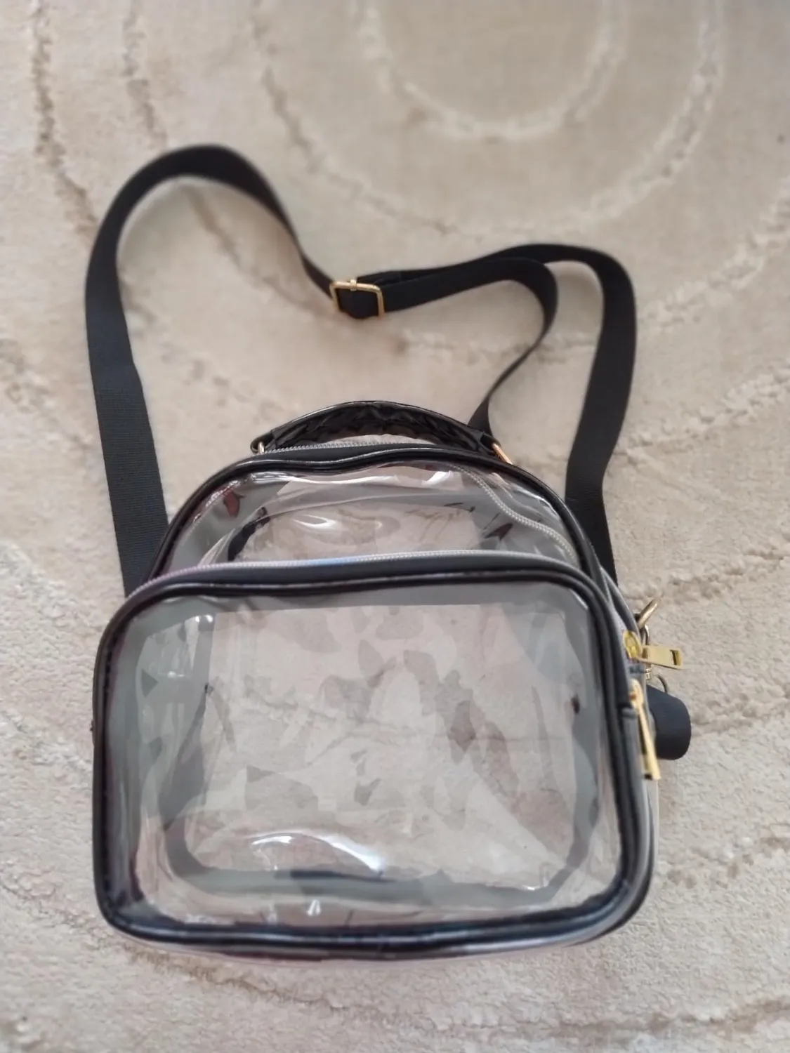 MoKo Borsa Tracolla Trasparente PVC 2 Tasche