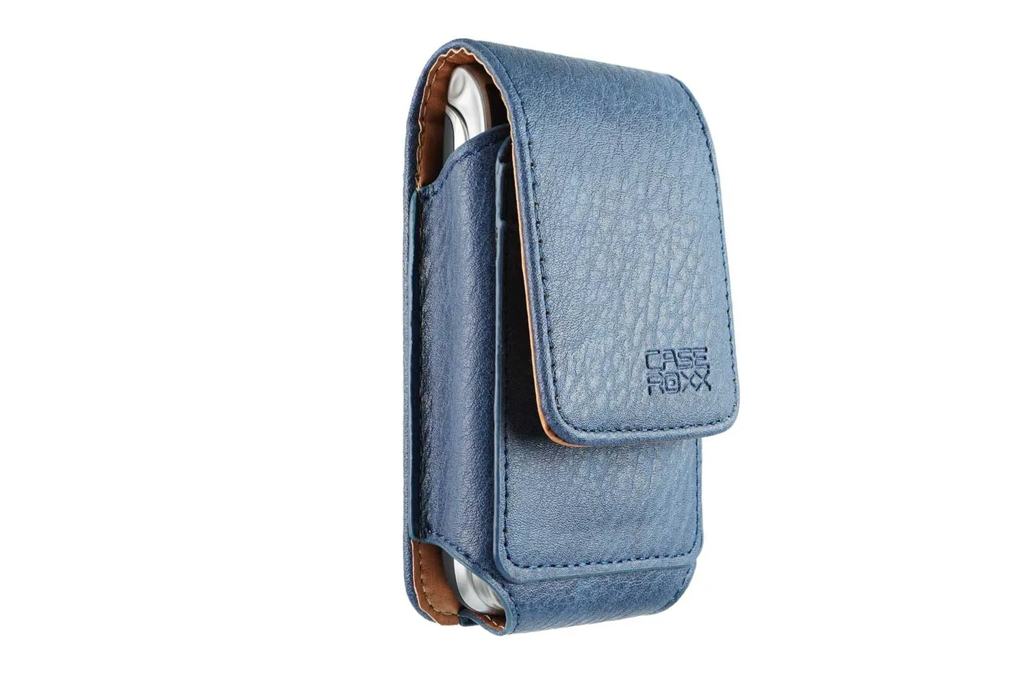 caseroxx SL645 borsello pelle vera azzurro con passante