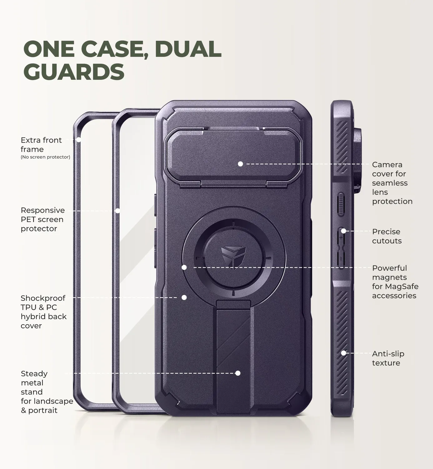Dexnor Pixel 11 Pro XL custodia magnetica nera antiurto