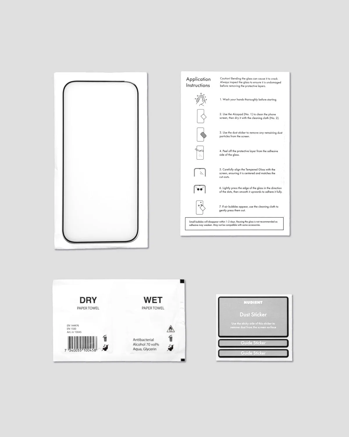 Nudient Screen Protector pellicola vetro iPhone 17 Pro Max 9H