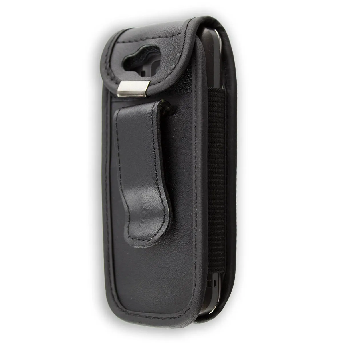 caseroxx Borsello Pelle Nokia C5-00 Nero con Clip Cintura