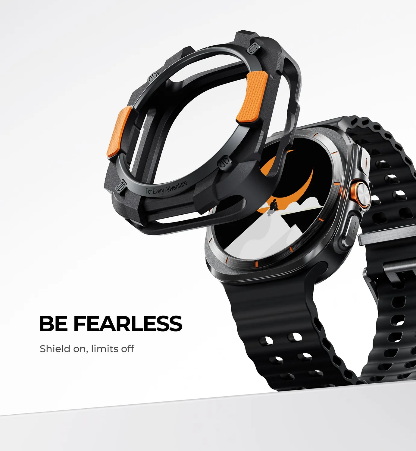 Dexnor Cover Galaxy Watch Ultra 47mm Nero Arancio