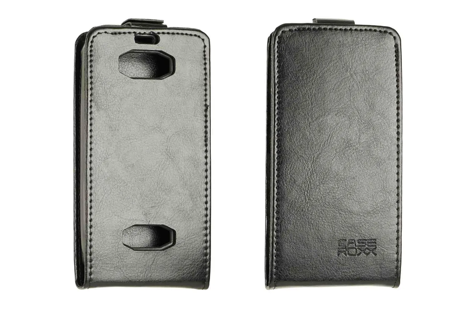 caseroxx Crosscall Spider-X5 flip cover nera magnetica