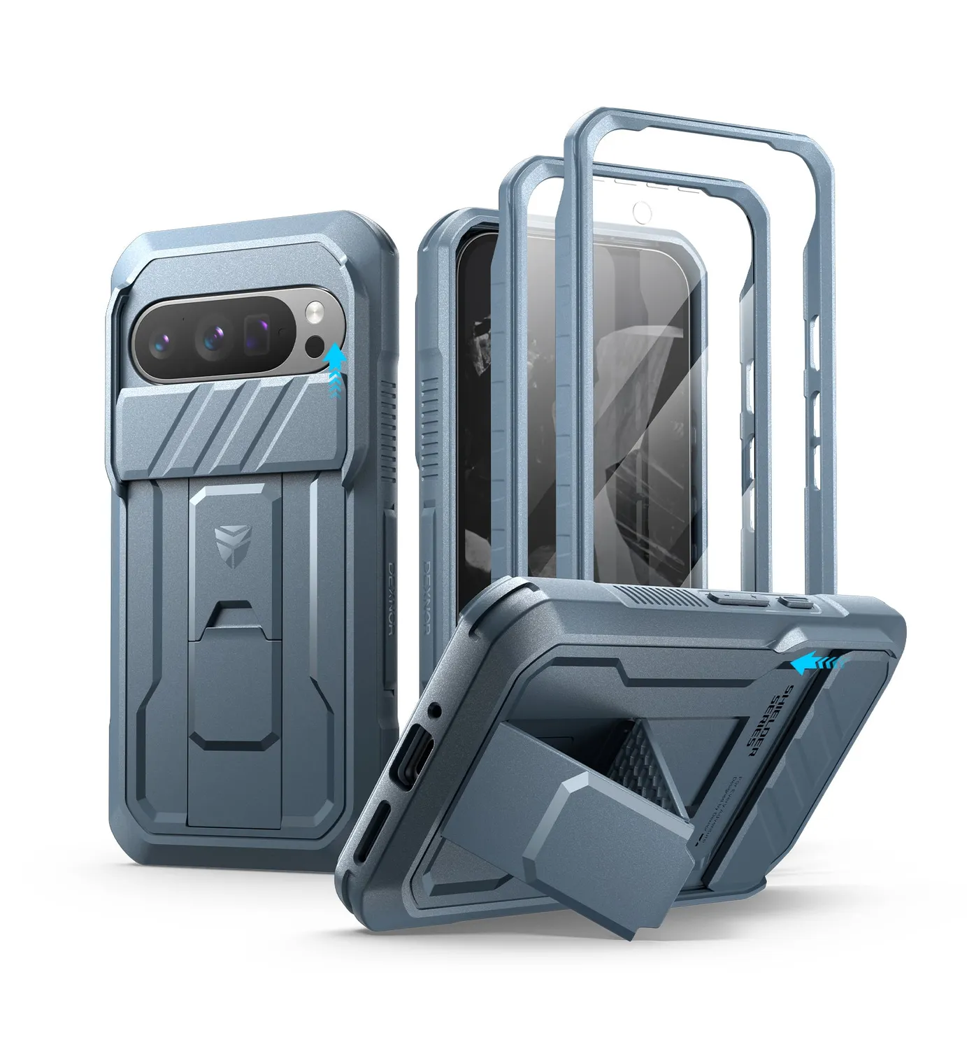 Dexnor cover Pixel 9 Pro nera con cavalletto antishock