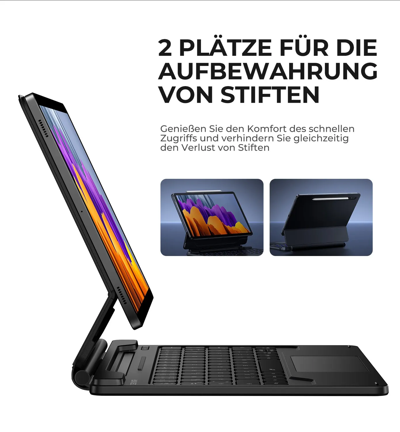 Dexnor Cover con Tastiera Tab S10 Lite 10,9 Nera Italiana Retroilluminata