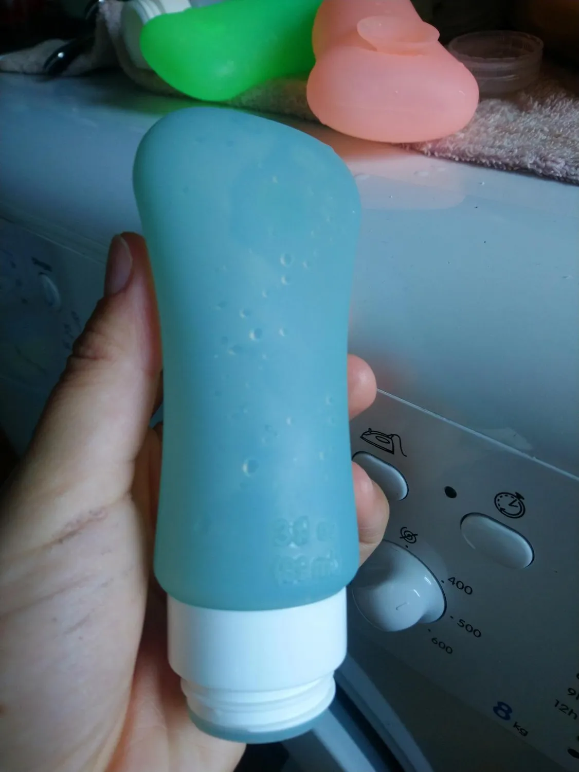 MoKo bottiglie viaggio silicone 89 ml set 4 pezzi BPA free