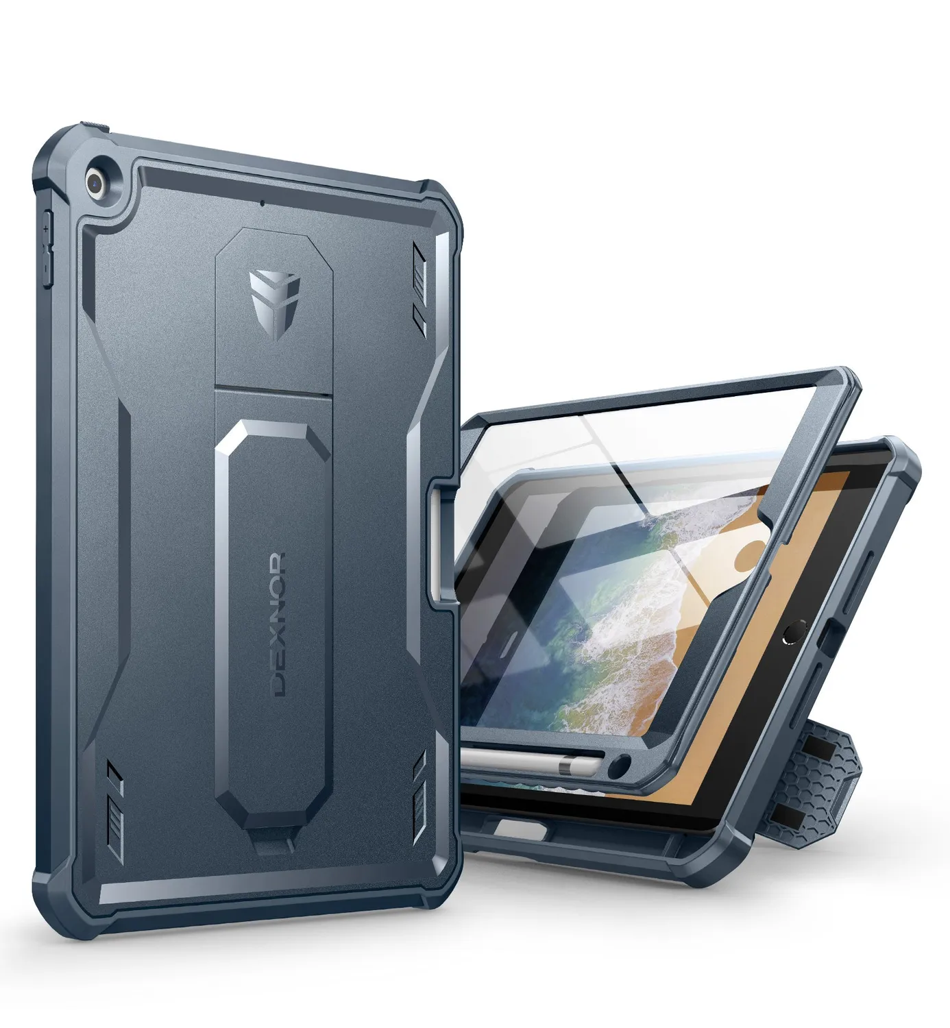 Dexnor cover iPad 9.7 2017 nera con pellicola e stand