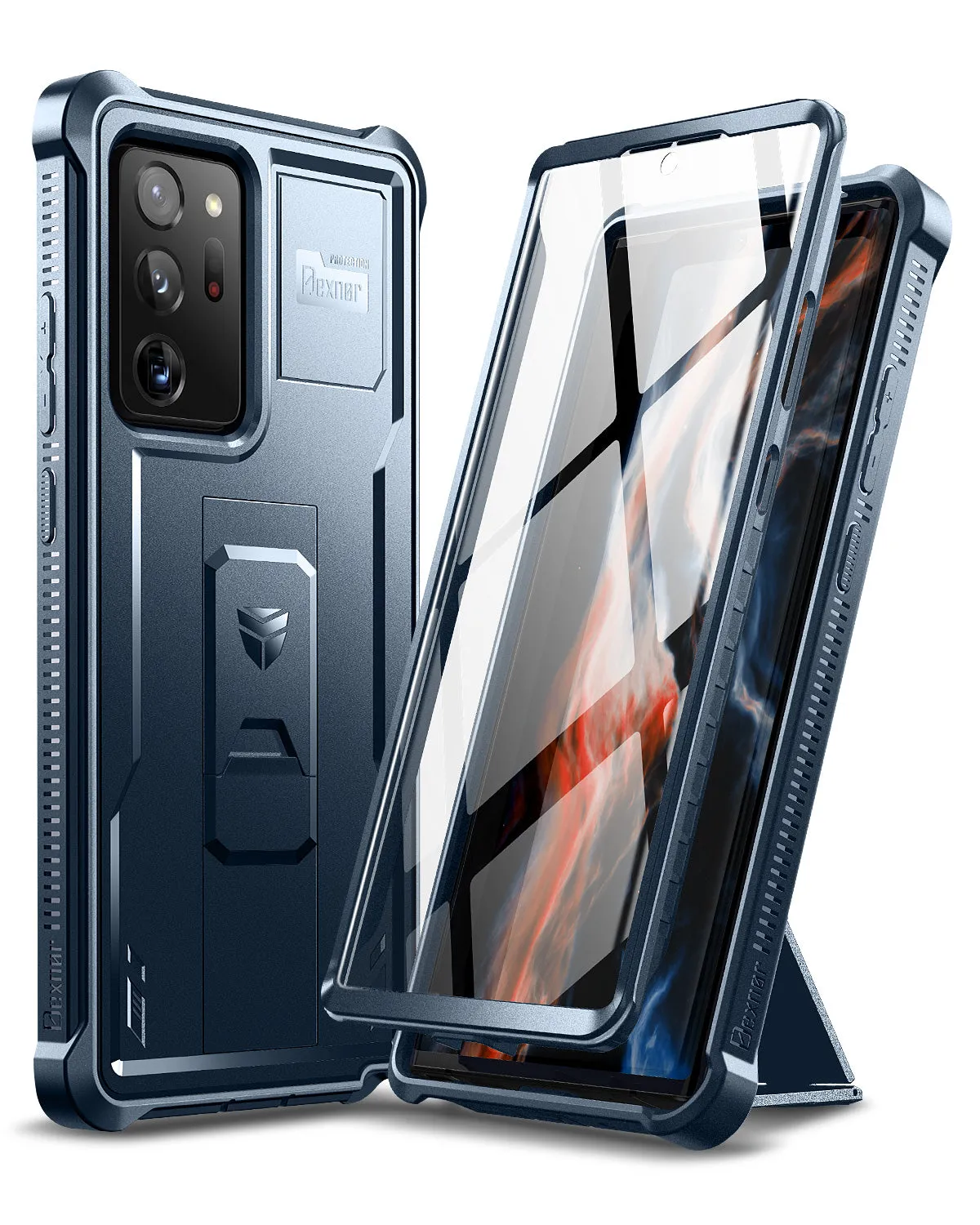Dexnor Galaxy Note 20 Ultra cover rugged nera con pellicola