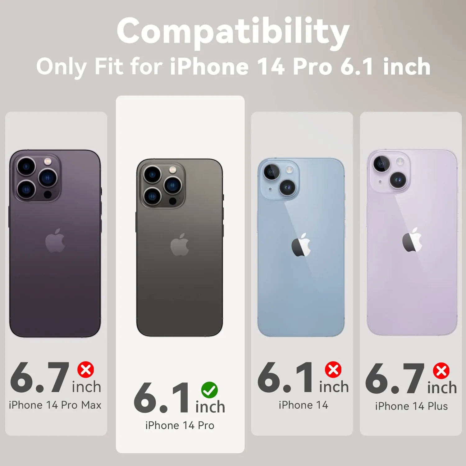 CloudValley Custodia iPhone 14 Pro Viola Antiurto con Coprilente