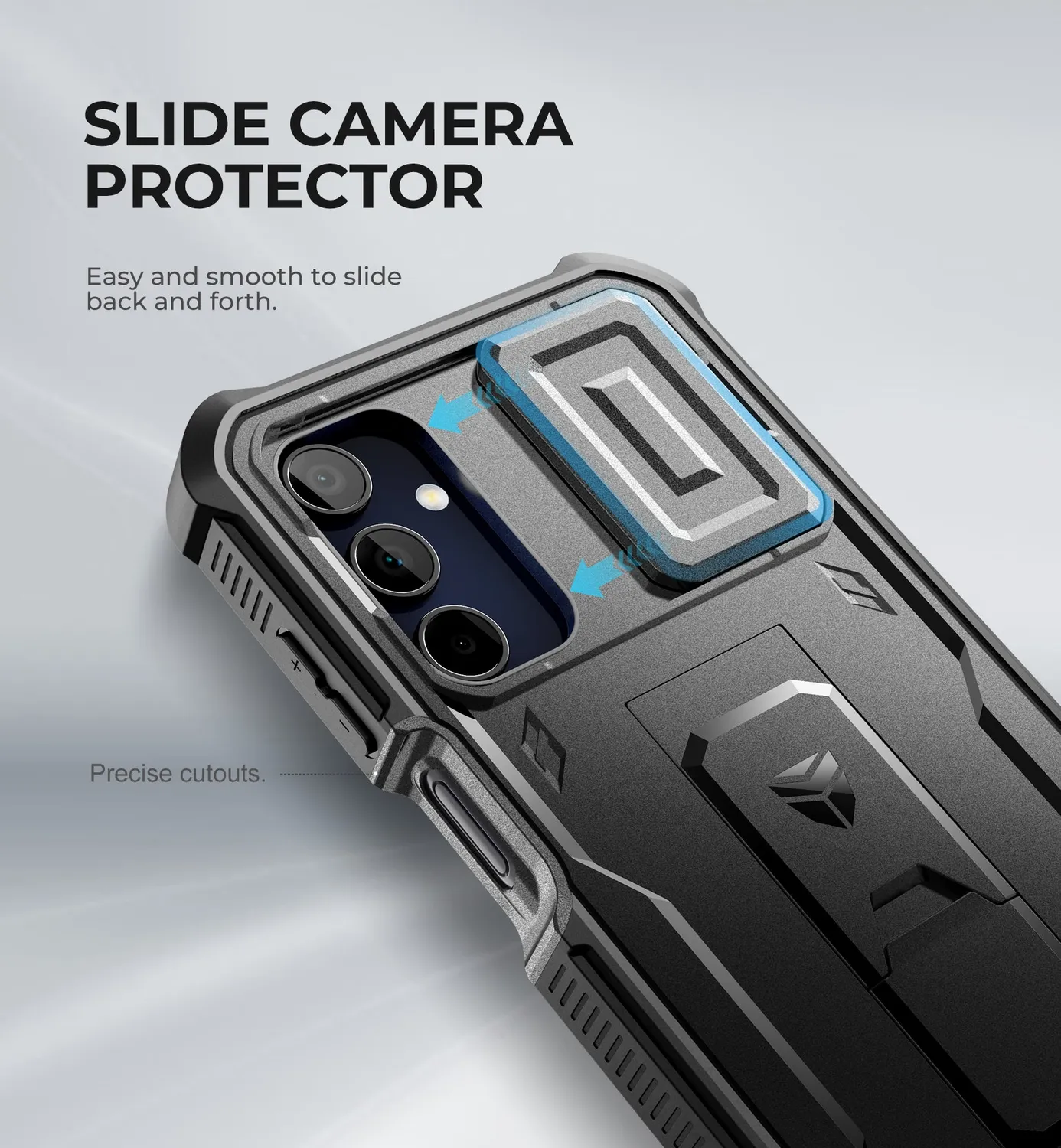Dexnor Cover Samsung Galaxy A15 5G nera antishock 2 pellicole