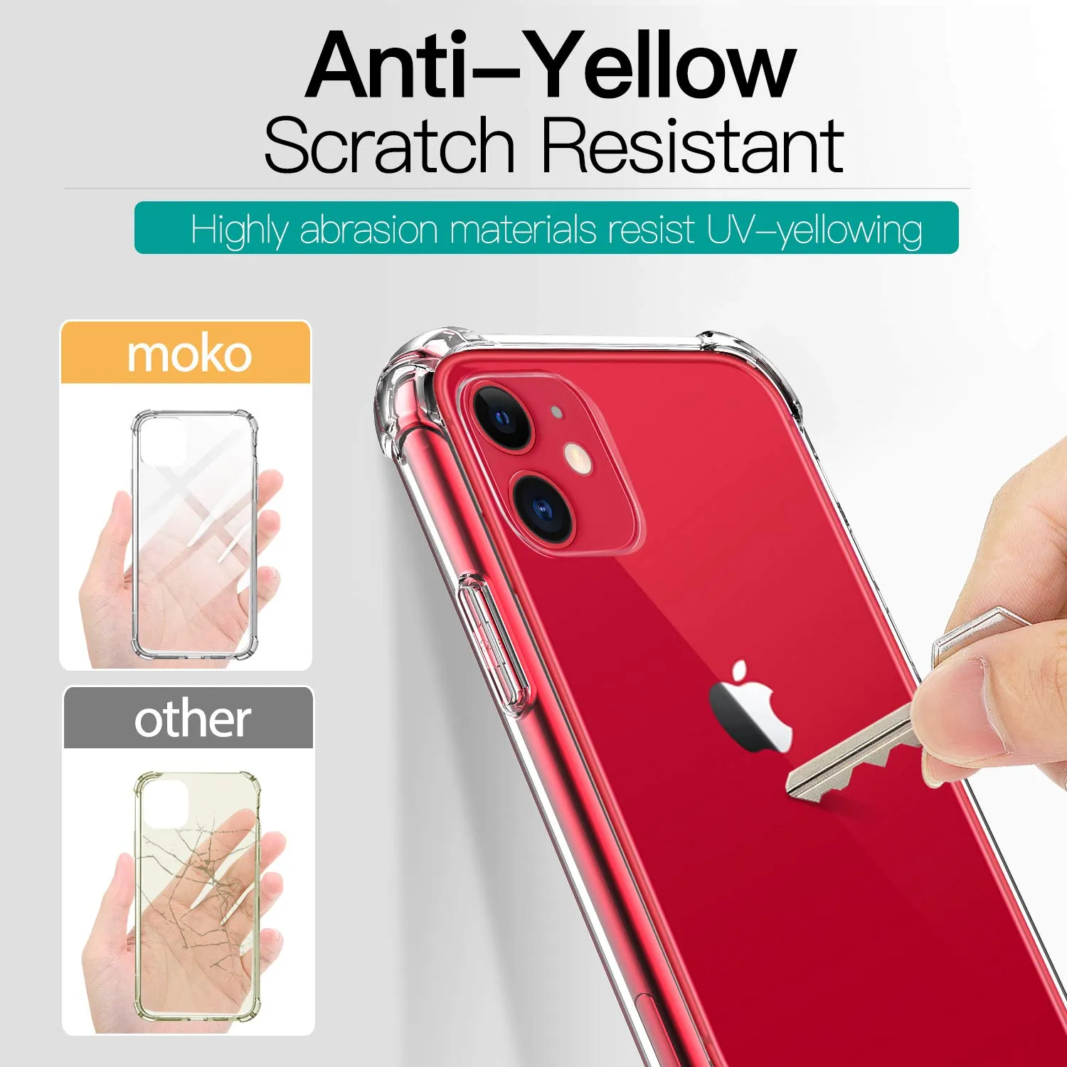 MoKo Cover iPhone 11 6.1" Trasparente Antiurto