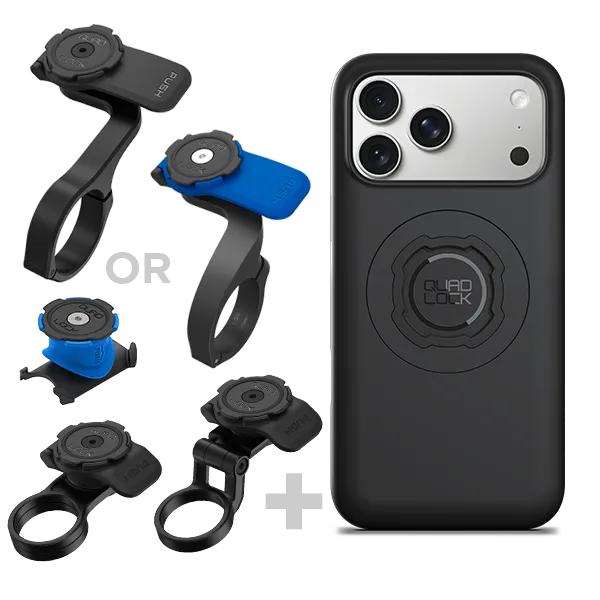 Quad Lock Kit Bici iPhone Bundle supporto manubrio antishock