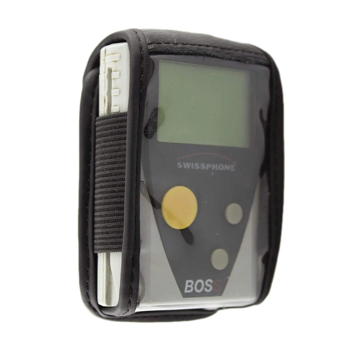 caseroxx Swissphone BOSS fondina cintura nera pelle