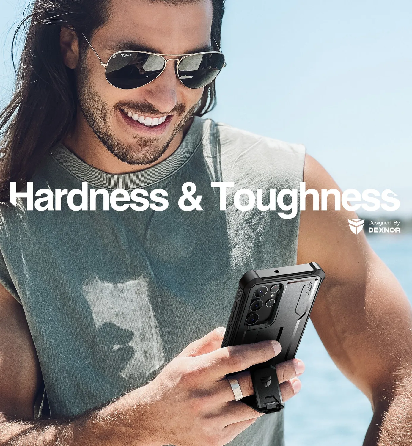 Dexnor Galaxy S22 Ultra Cover nera rugged