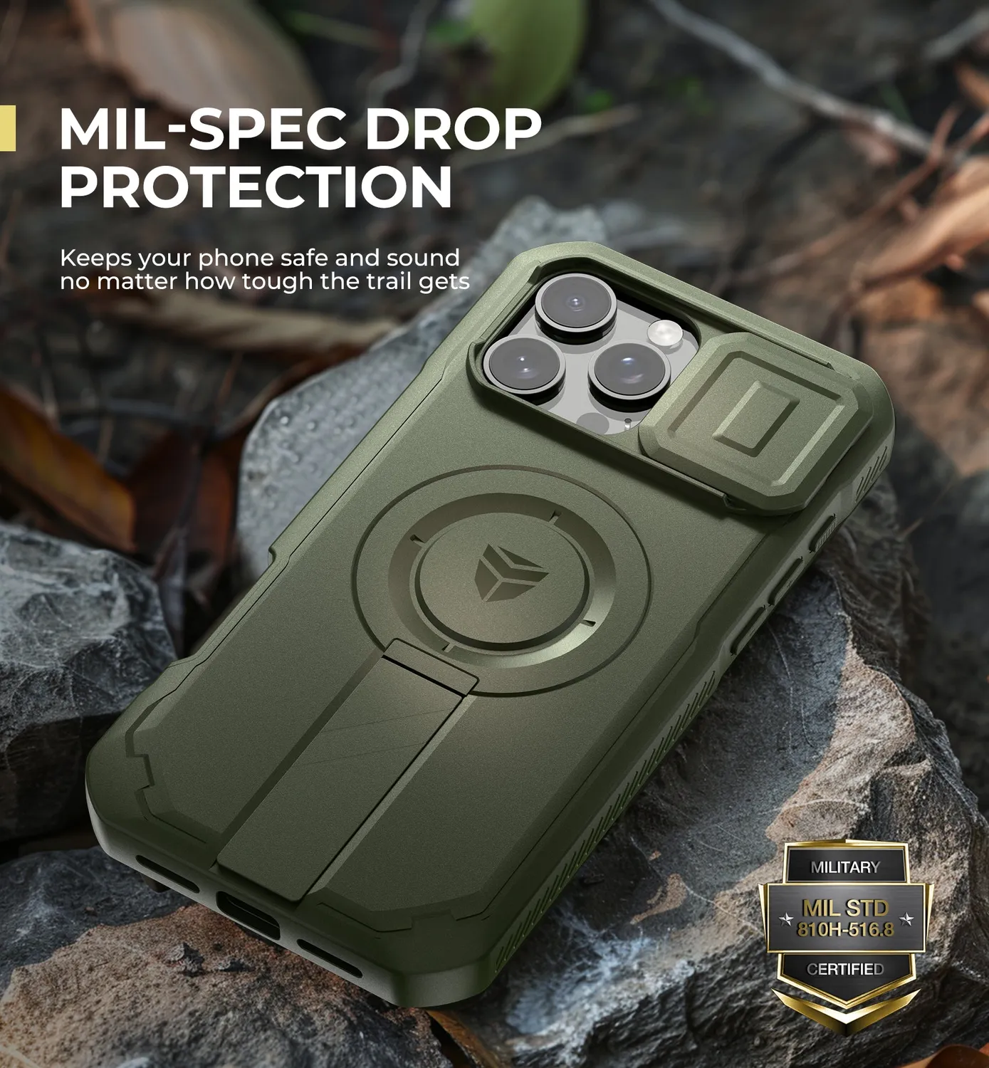 Dexnor cover iPhone 16 Pro Max verde MagSafe con stand