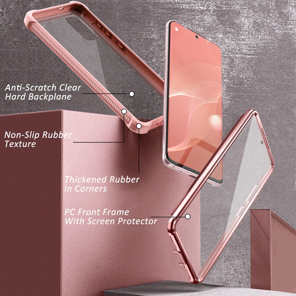 Dexnor Galaxy S9 Plus custodia rosa trasparente