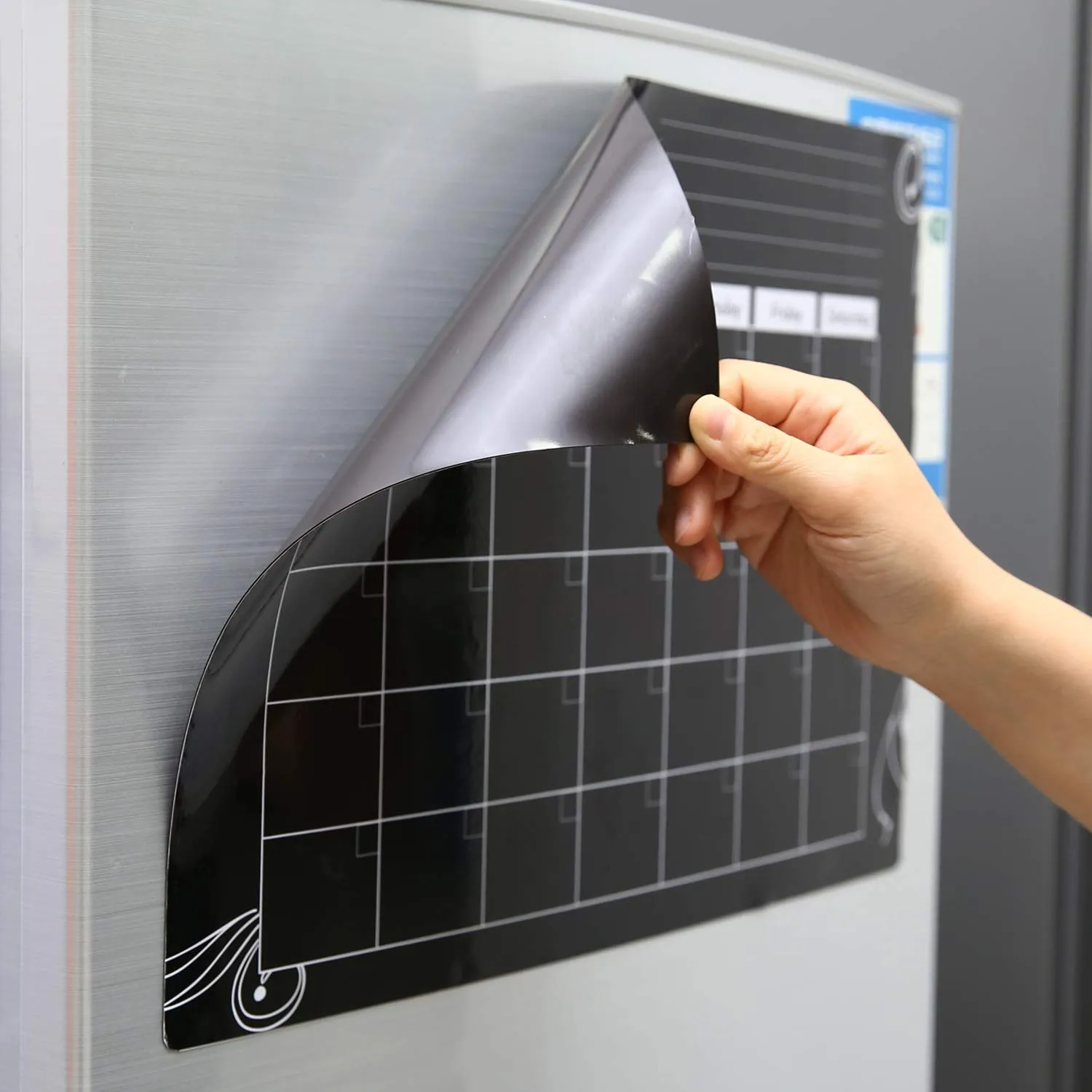 MoKo Calendario Magnetico Frigo Nero Mensile Riutilizzabile