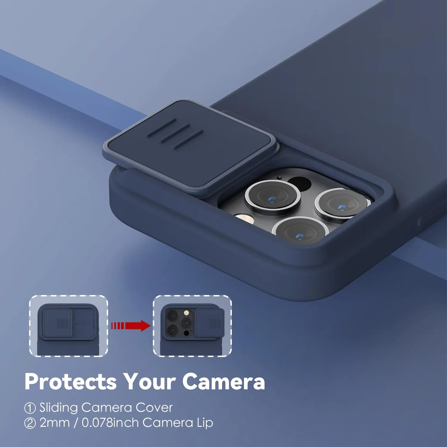 CloudValley iPhone 15 Pro cover silicone blu 6,1"