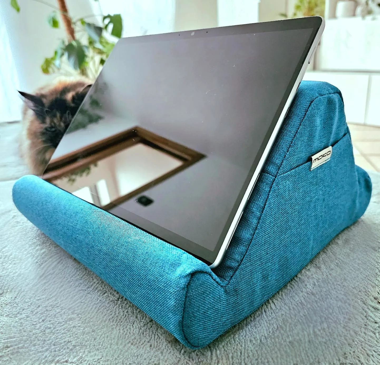 MoKo Supporto Tablet Cuscino Grigio Multi-Angolo Tasca