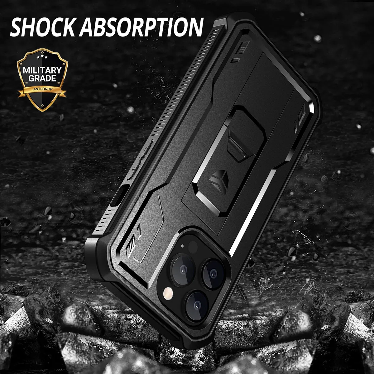 Dexnor Cover iPhone 13 Pro Max Nera Antiurto Stand