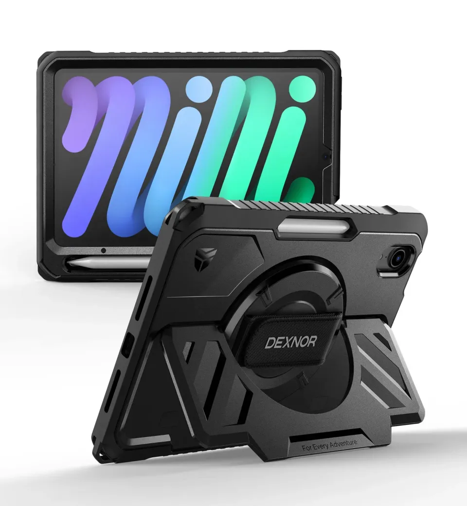 Dexnor iPad mini 6 8.3 custodia rugged nera