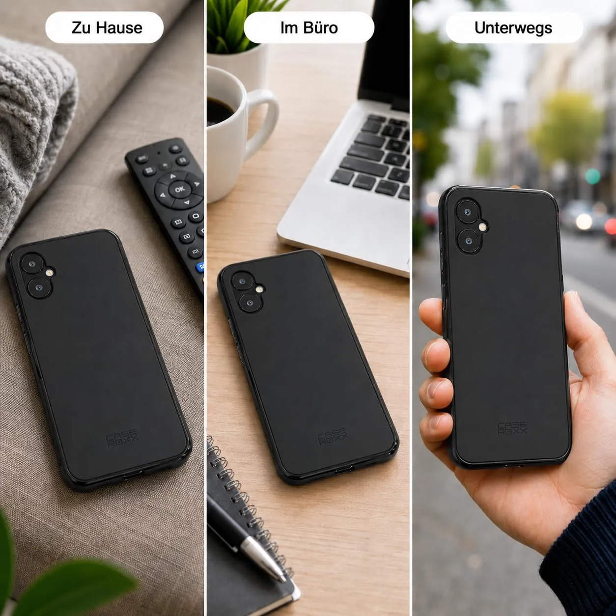 caseroxx TPU Custodia SPC Zeus 2 Pro nera antiurto