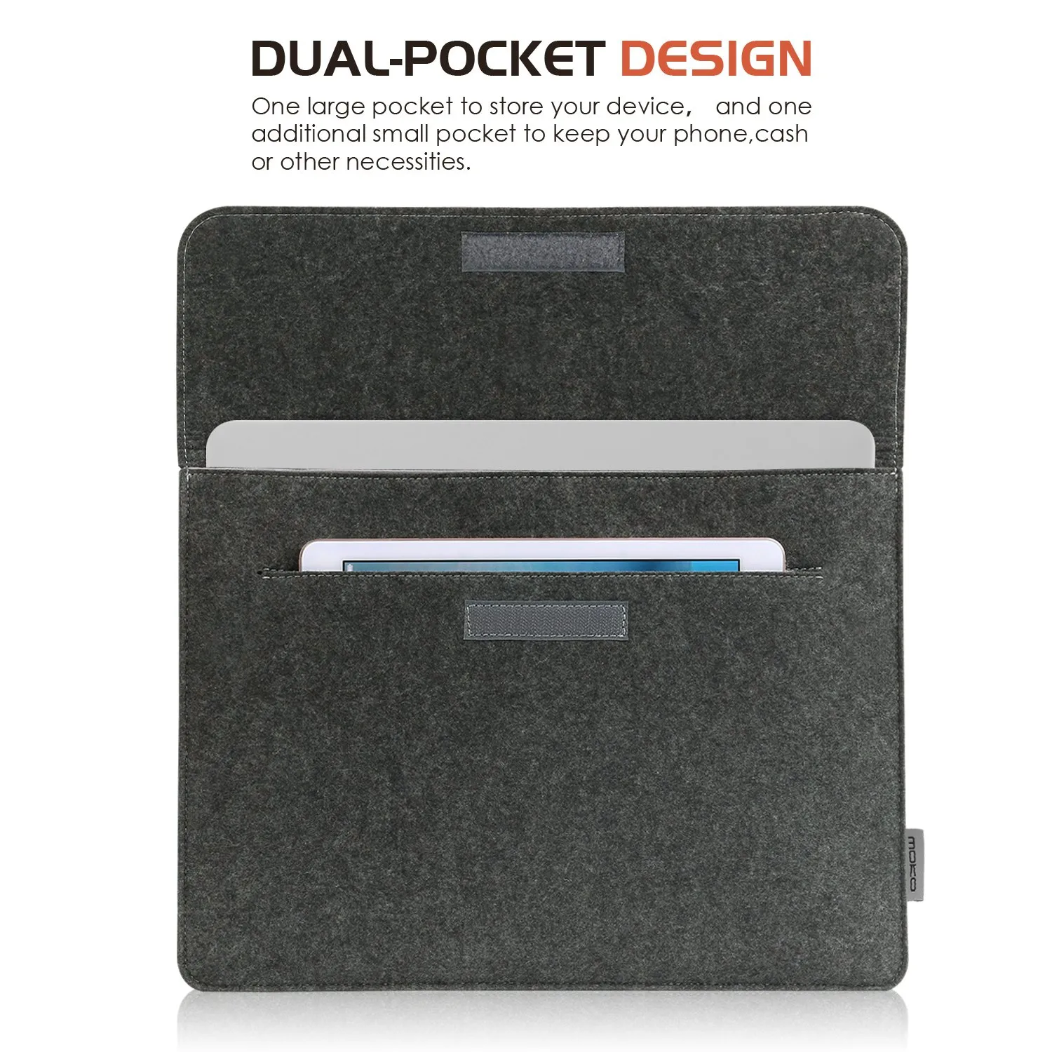 MoKo Custodia Feltro per MacBook Pro 14 2021 sleeve grigio scuro