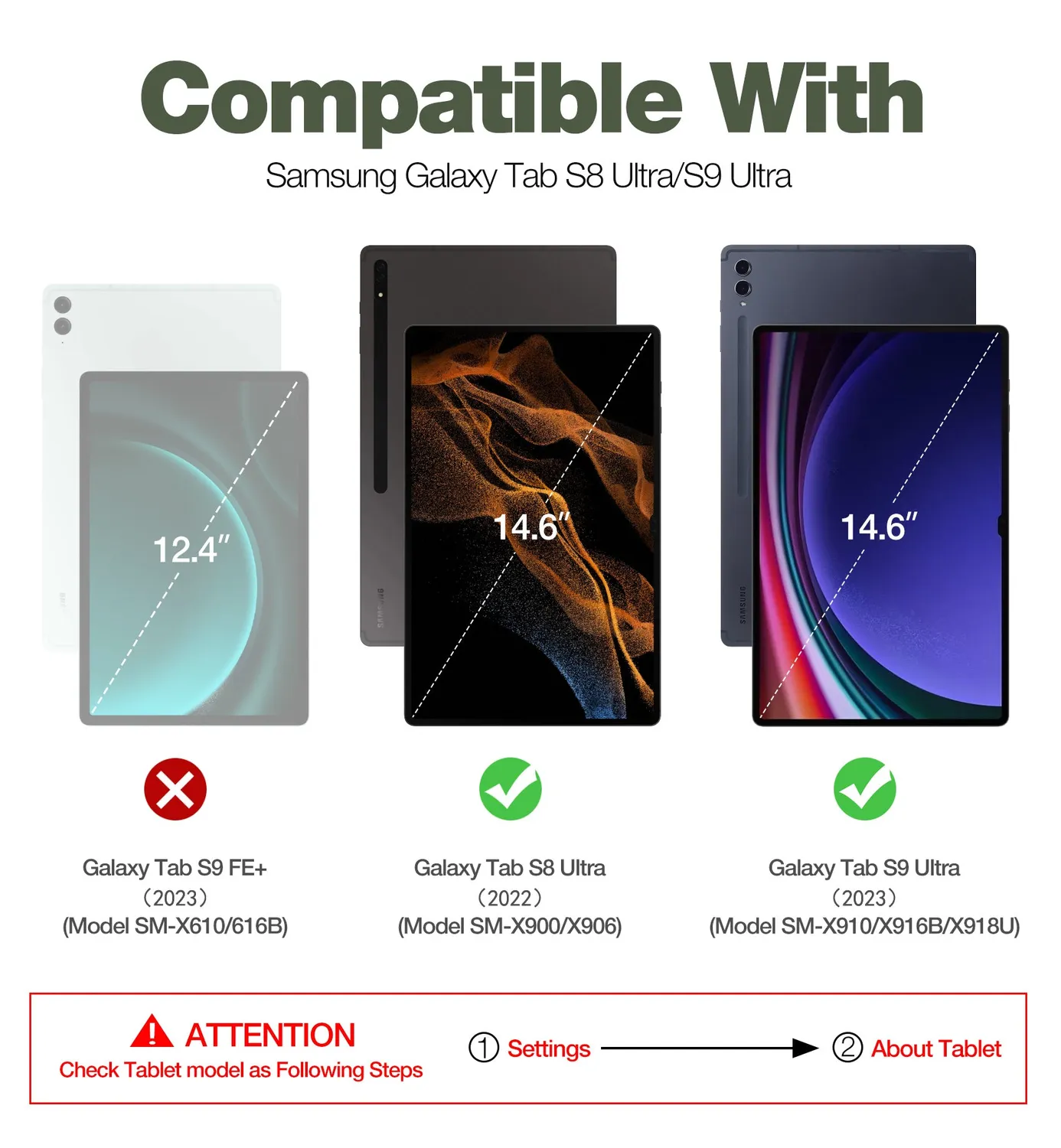 Dexnor Tab S9 Ultra 14,6 custodia blu antiurto