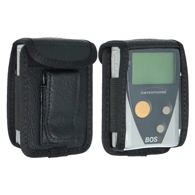 caseroxx Swissphone BOSS fondina cintura nera pelle