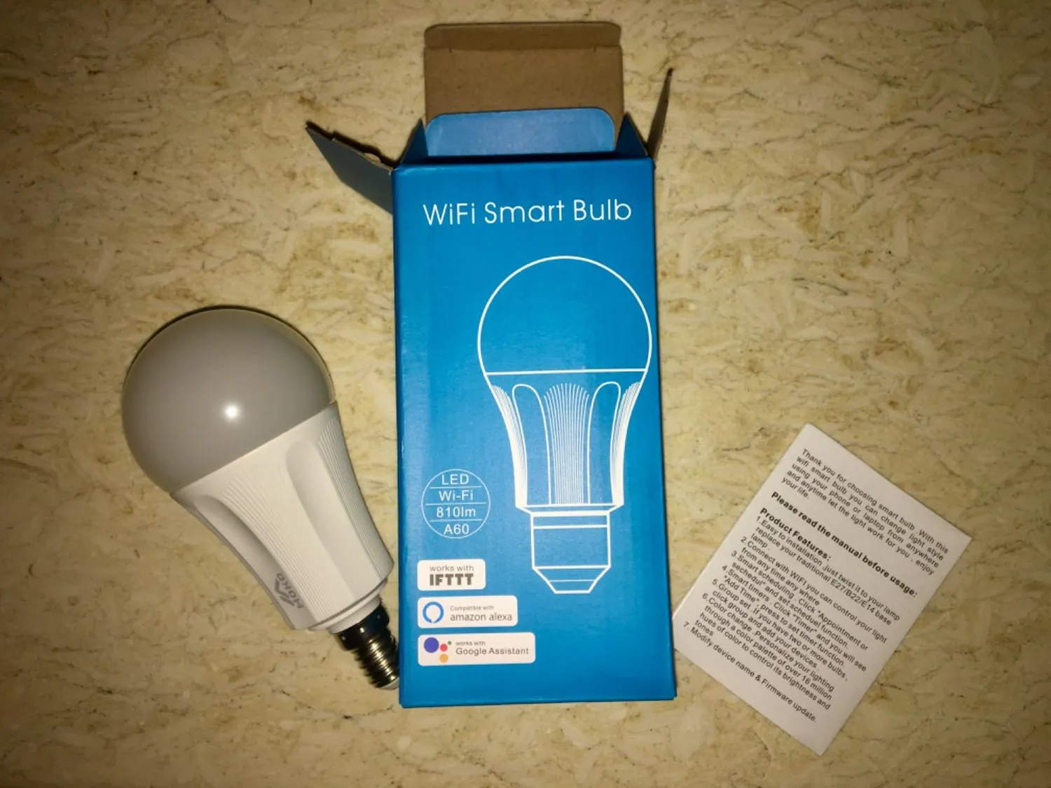 MoKo E14 lampadina LED smart RGB 9W dimmerabile