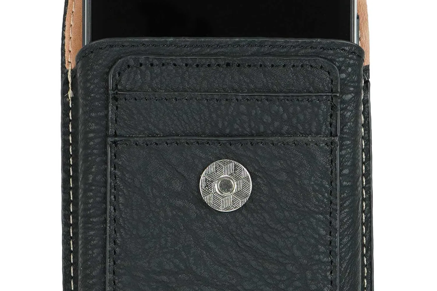 caseroxx Fondina Brondi Amico Vero 4G Nera con Clip Girevole