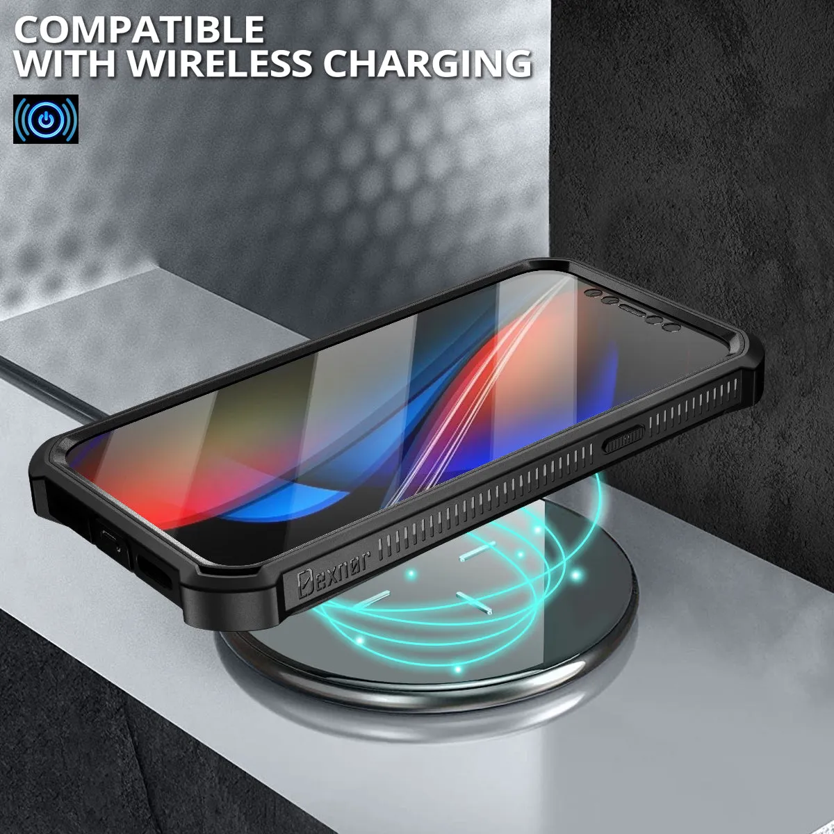 Dexnor Cover iPhone 12 Pro Max Nera Antishock con Stand