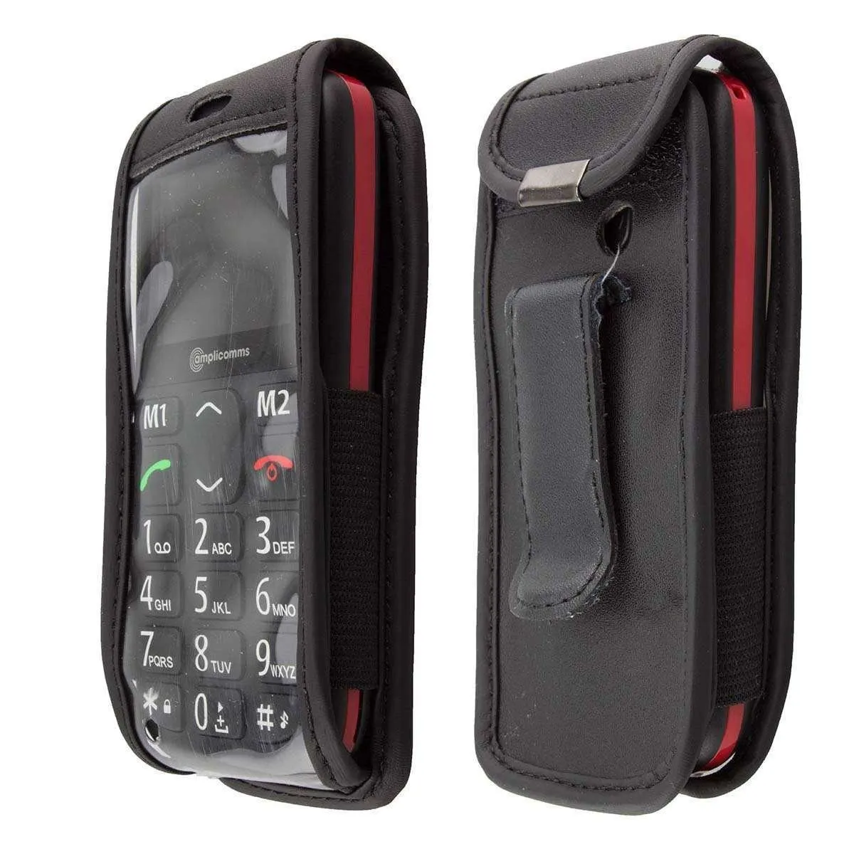 caseroxx Amplicomms PowerTel M6350 tasca pelle nera