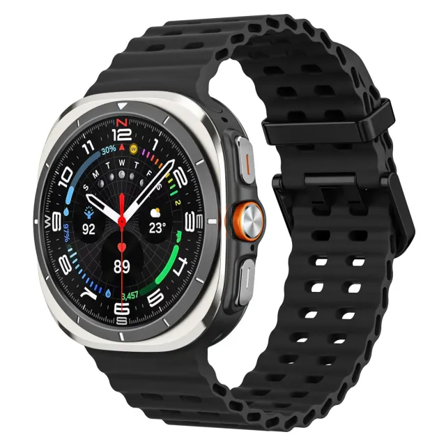 MoKo Sportivo Galaxy Watch Ultra 47mm cinturino nero silicone