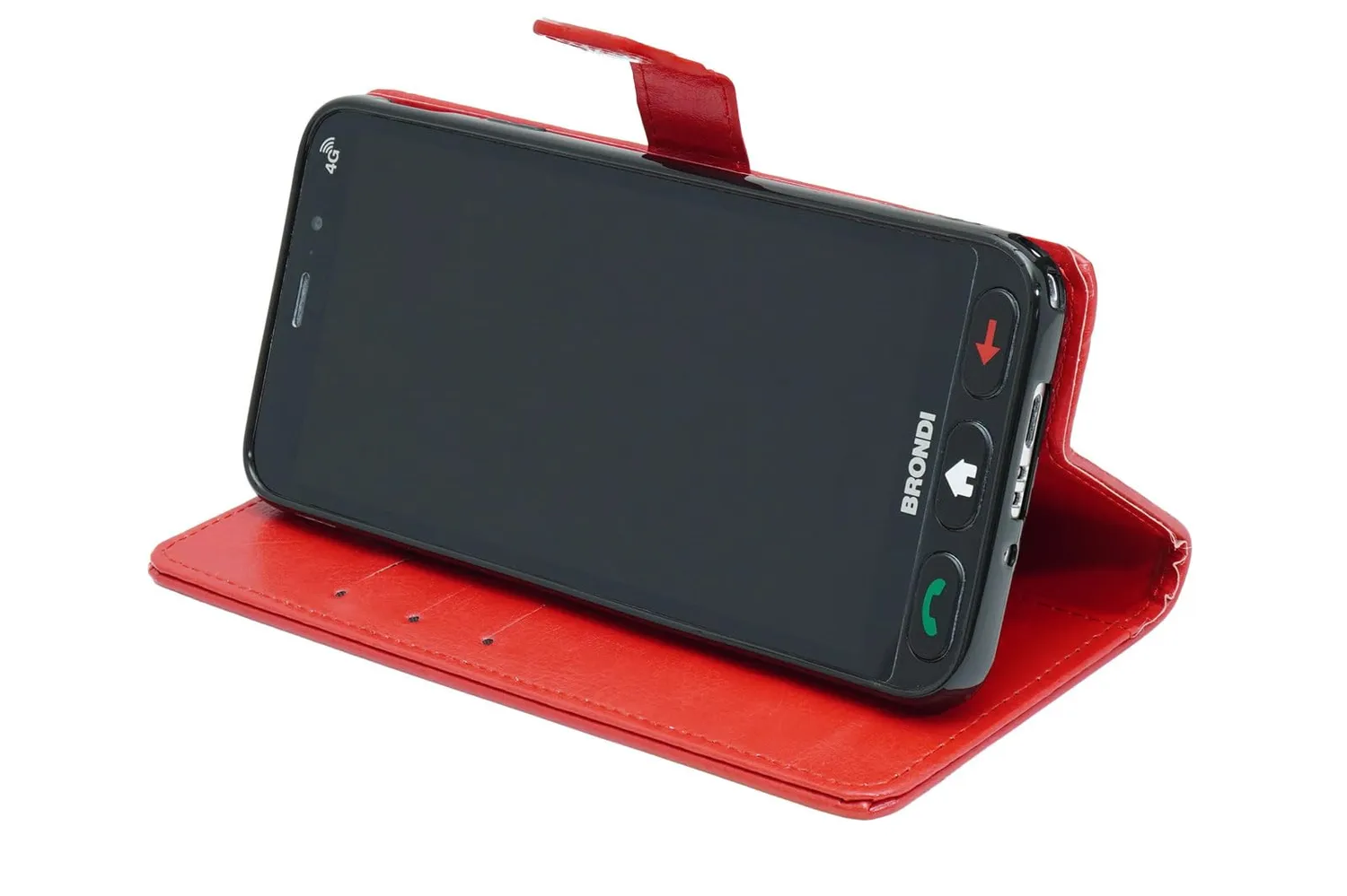 caseroxx Bookstyle Brondi Amico Vero 4G custodia rossa