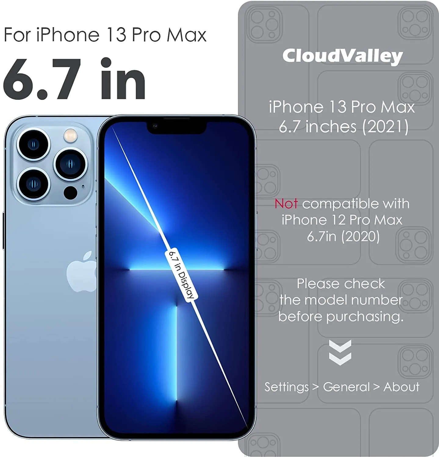 CloudValley Cover iPhone 13 Pro Max con Anello Nero