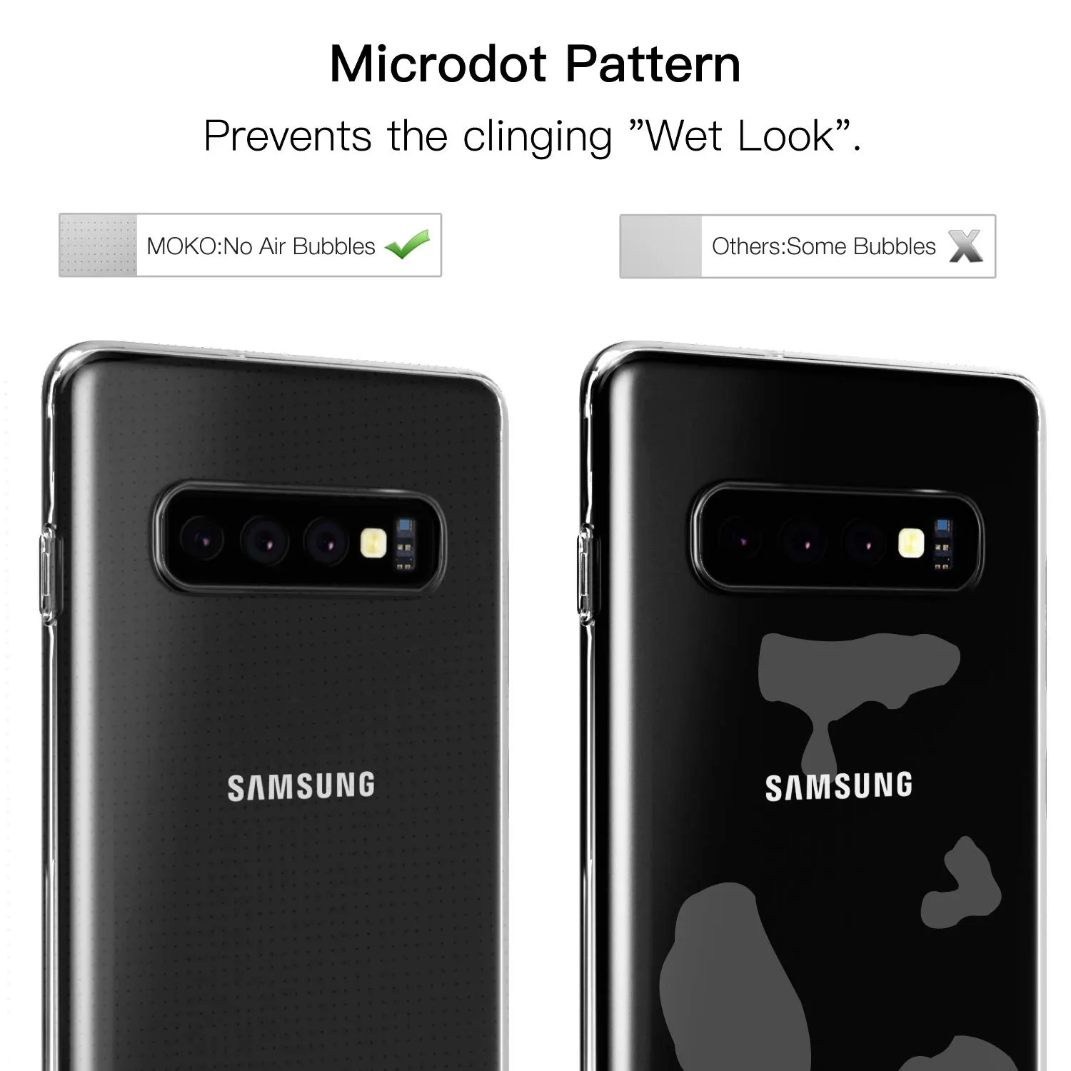MoKo Galaxy S10 cover TPU trasparente 2 pezzi sottile