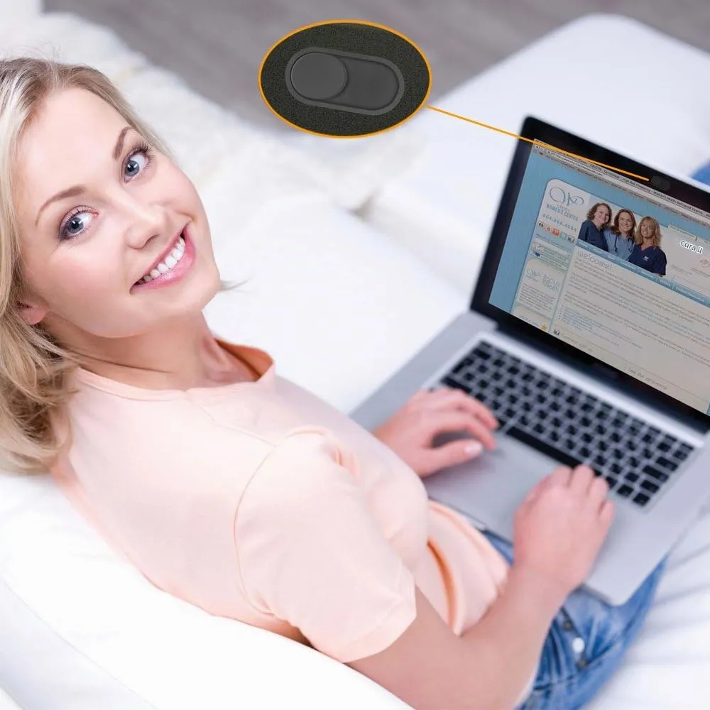 CloudValley Copri Webcam Adesivo 3 Pezzi Nero Sottile