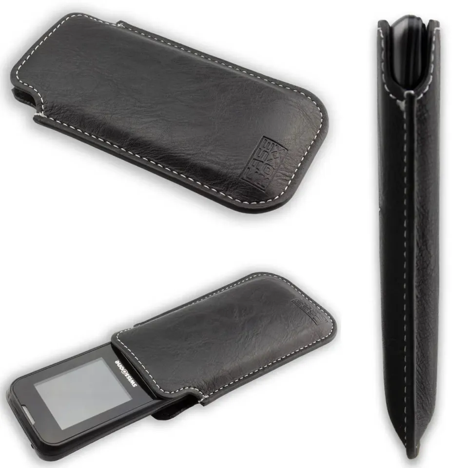 caseroxx Business-Line custodia Swisstone SC230 nero finta pelle