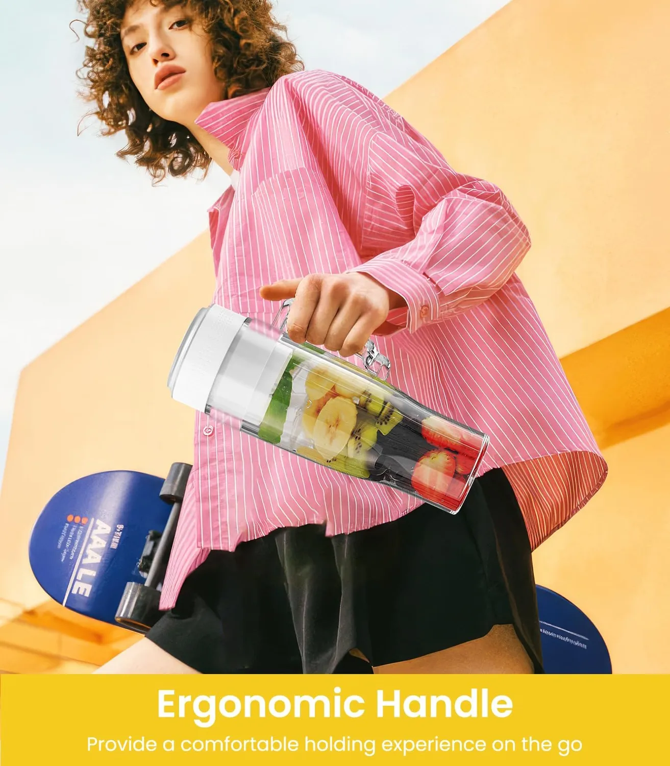 MoKo Frullatore Portatile 300W Blender Smoothie 22oz Nero