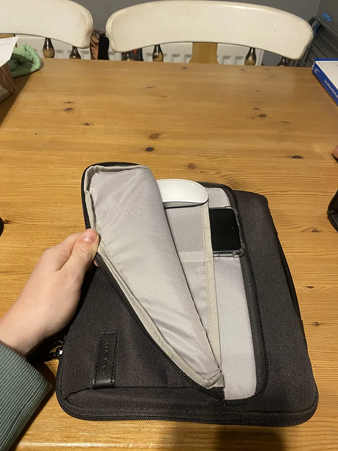 MoKo Borsa Tablet 9-11 Pollici Manico Nero Grigio