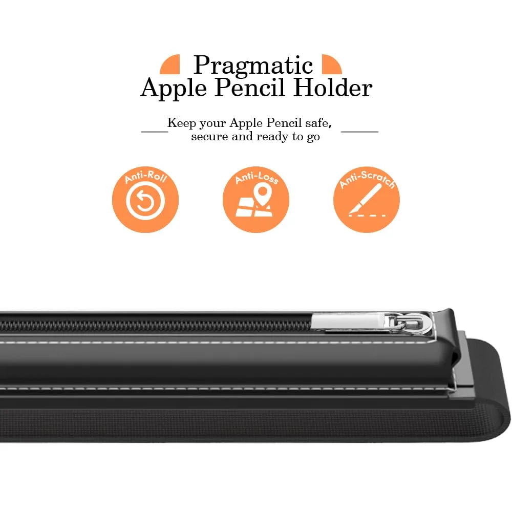 MoKo Cover Apple Pencil Pro/USB-C/1ª/2ª Gen Nero con elastico