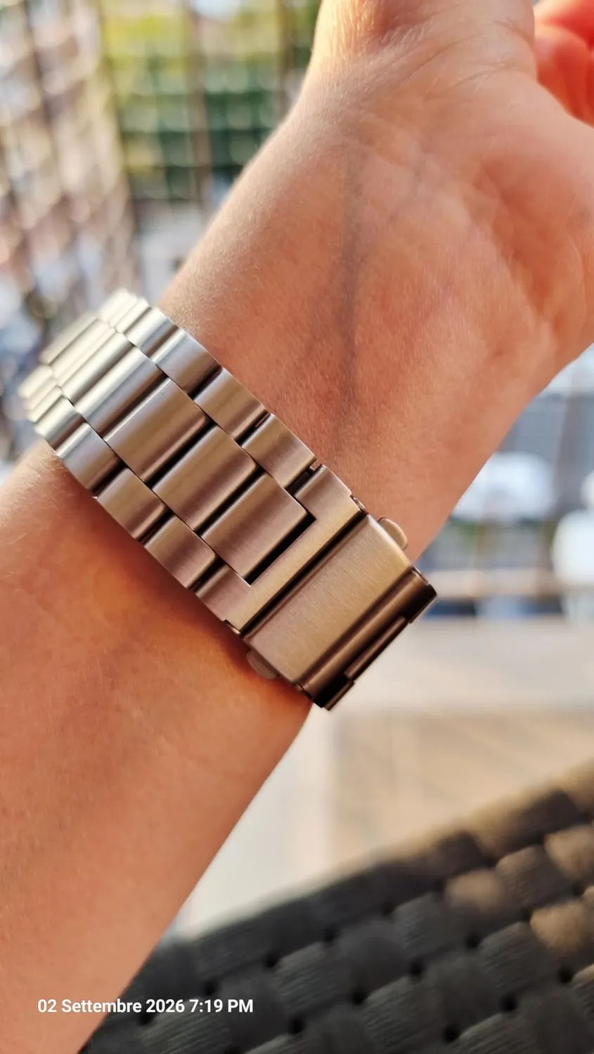 MoKo Cinturino Galaxy Watch Nero Metallo Acciaio