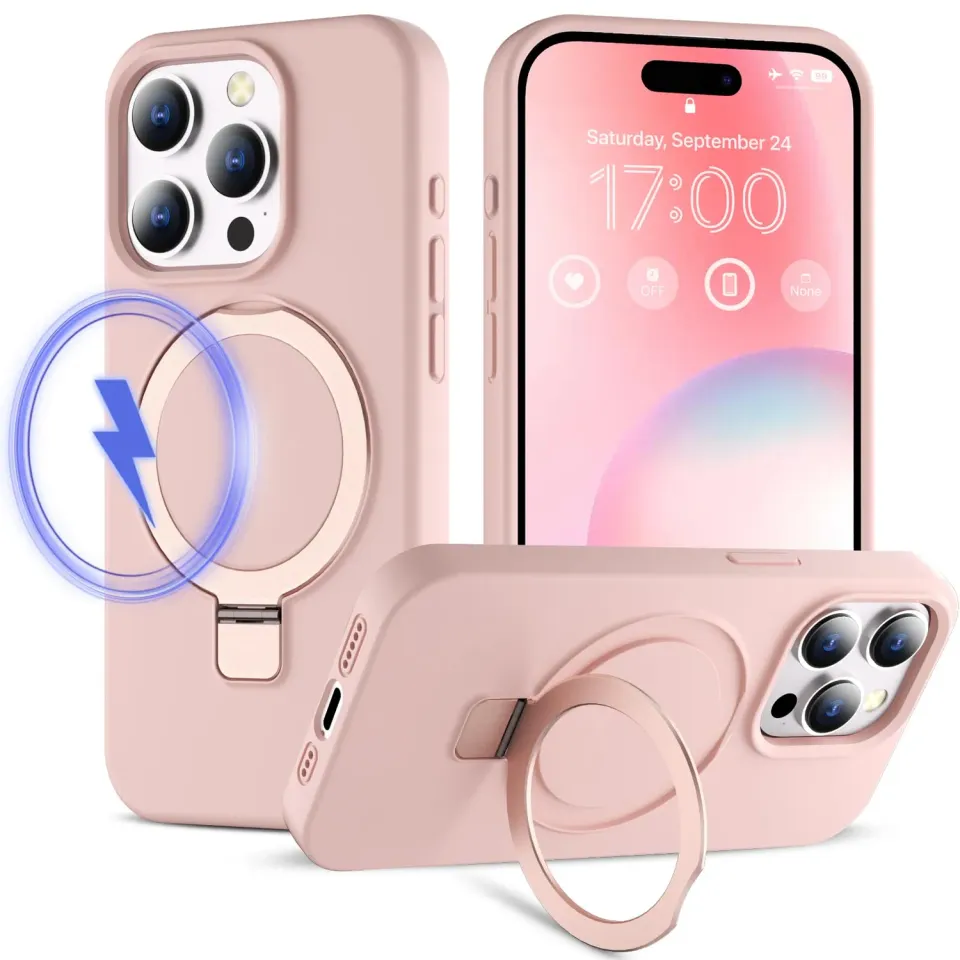 CloudValley iPhone 15 Pro Max cover MagSafe rosa stand